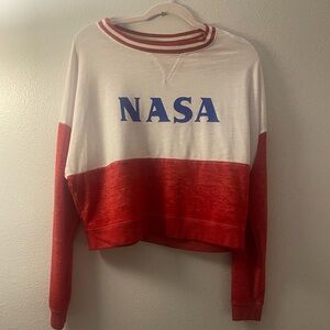 Crop long sleeve NASA shirt
